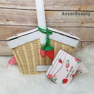 Kate Spade Strawberry Picnic Basket Card Holder